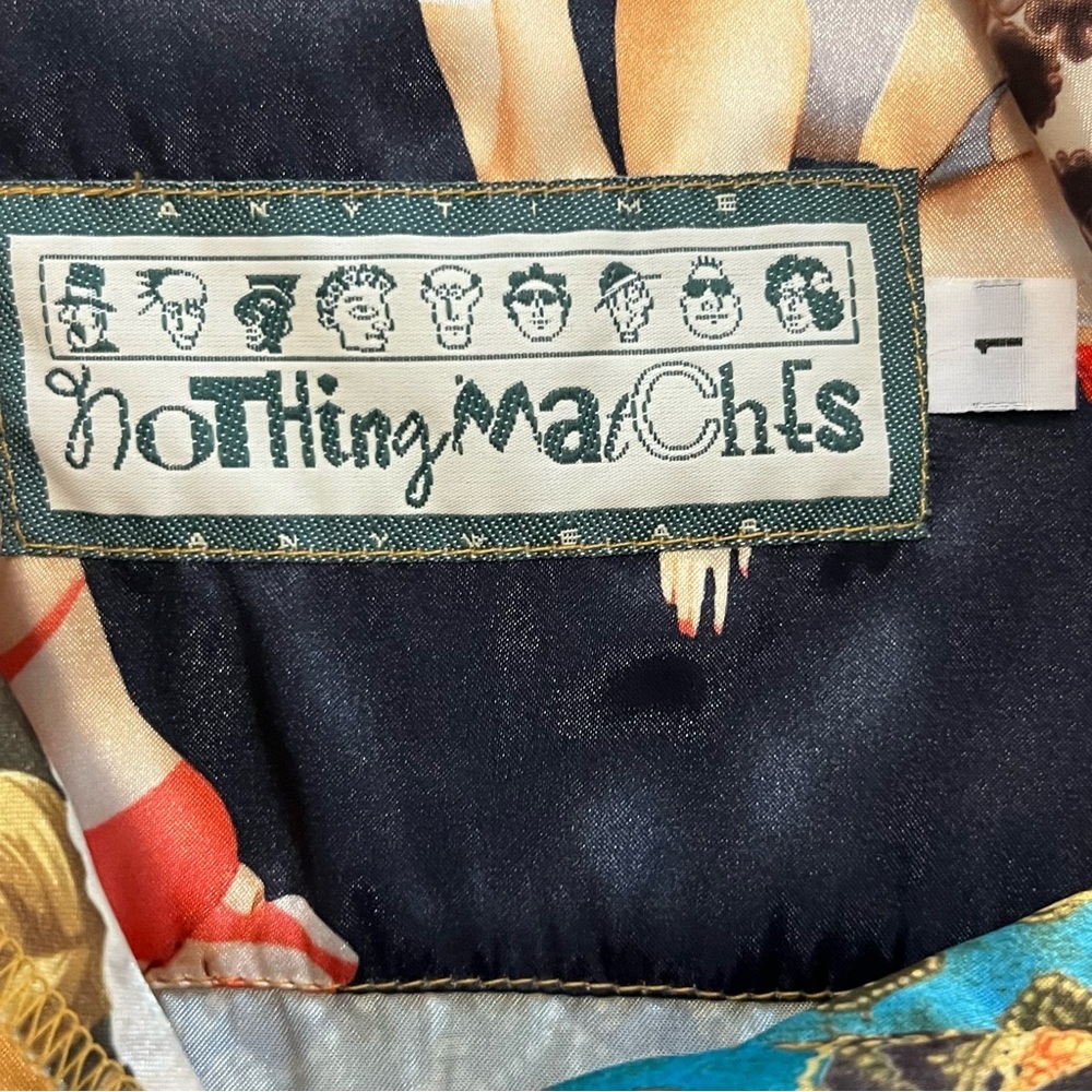 Nothing Matches 90s Baroque Patchwork Satin Jacket  Medium boho y2k art to wear - Picture 9 of 15
